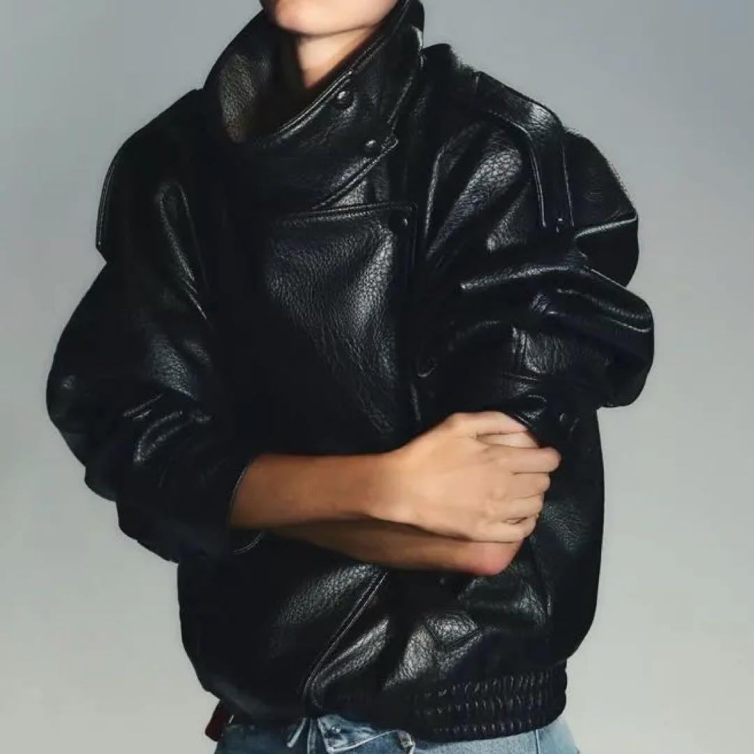 【未使用】ZARA フェイクレザージャケットSサイズ