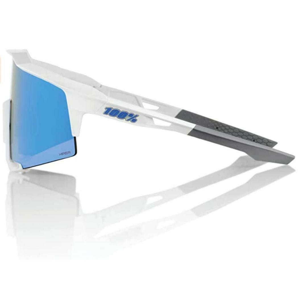 100％ Speedcraft ホワイト ブルー ワンハンドレッド サングラス