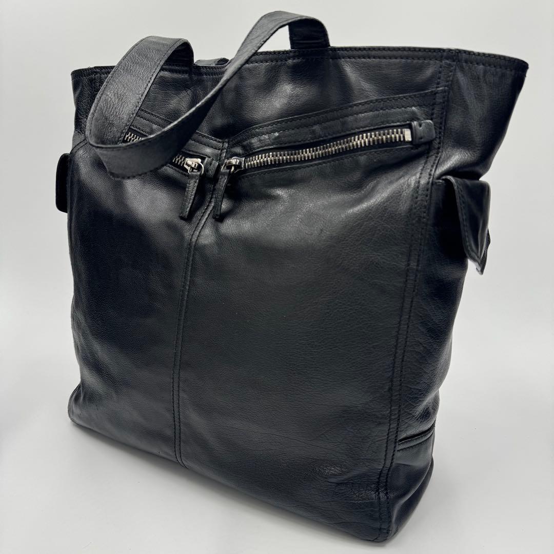 PRADA プラダ 大きめ レザー トートバッグ ショルダーバッグ ブラック