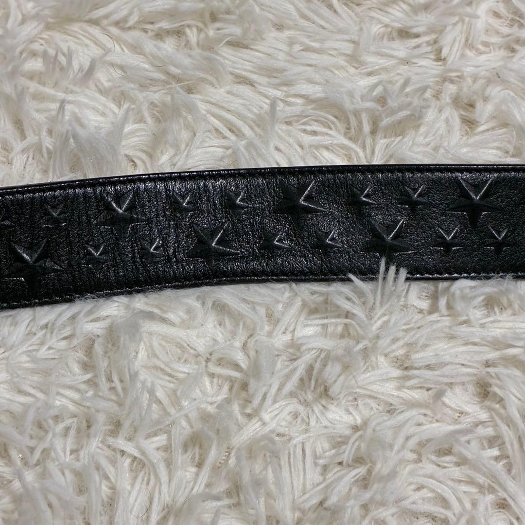 ジミーチュウ　ベルト　ブラック　スター　レザー
