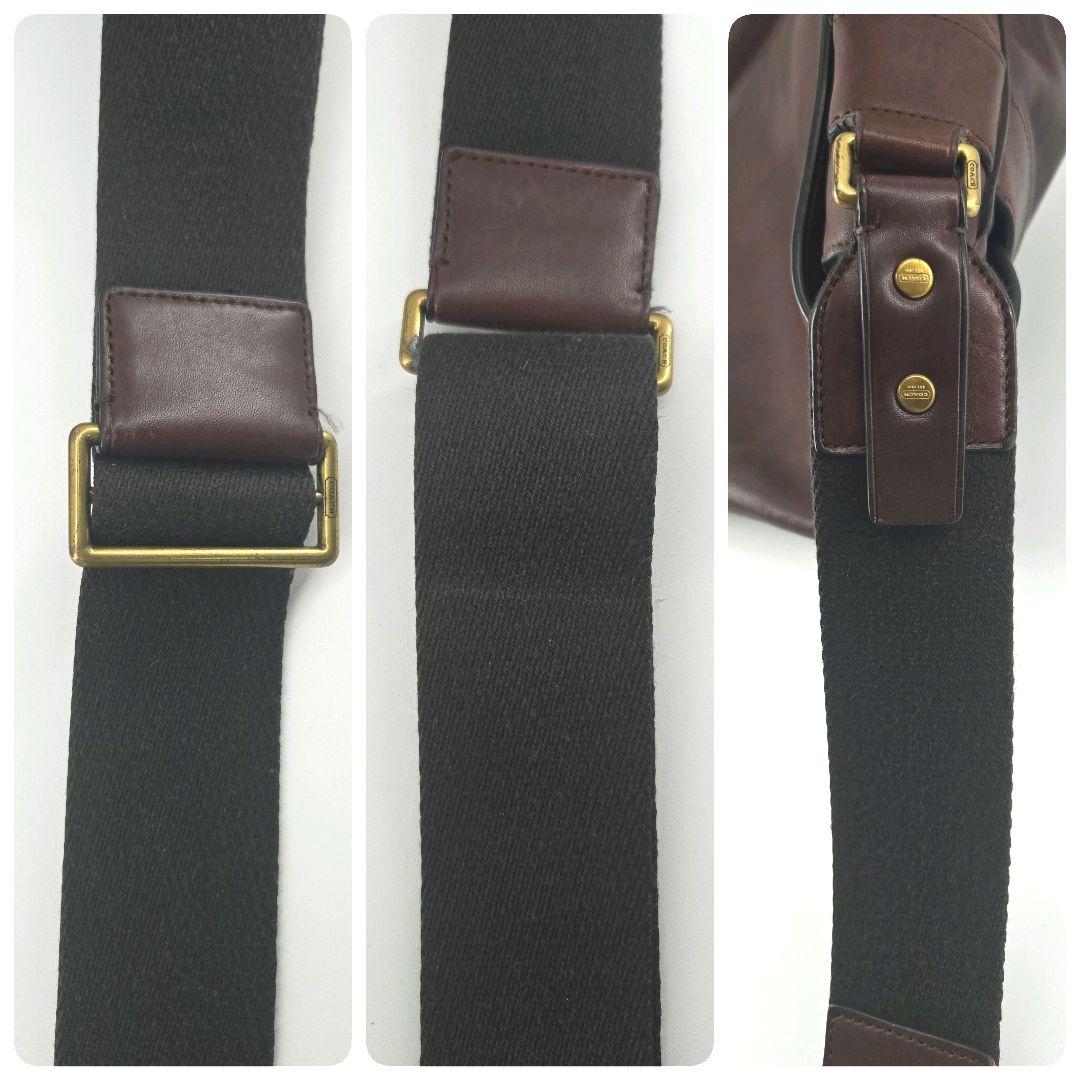 良品　COACH　ブリーカークーリエ　レザーメッセンジャーバッグ