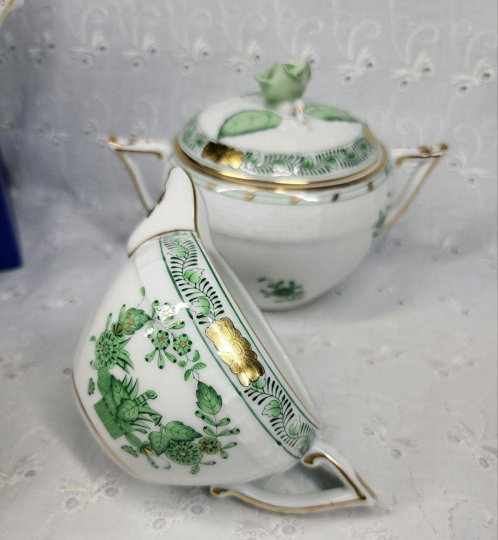 未使用近✨ヘレンド インドの華 ティーポット、シュガー、クリーマー