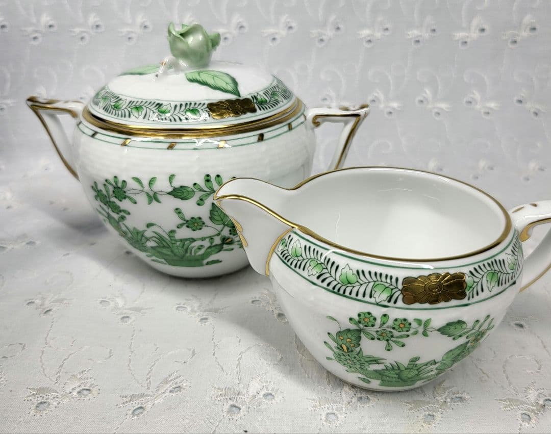 未使用近✨ヘレンド インドの華 ティーポット、シュガー、クリーマー