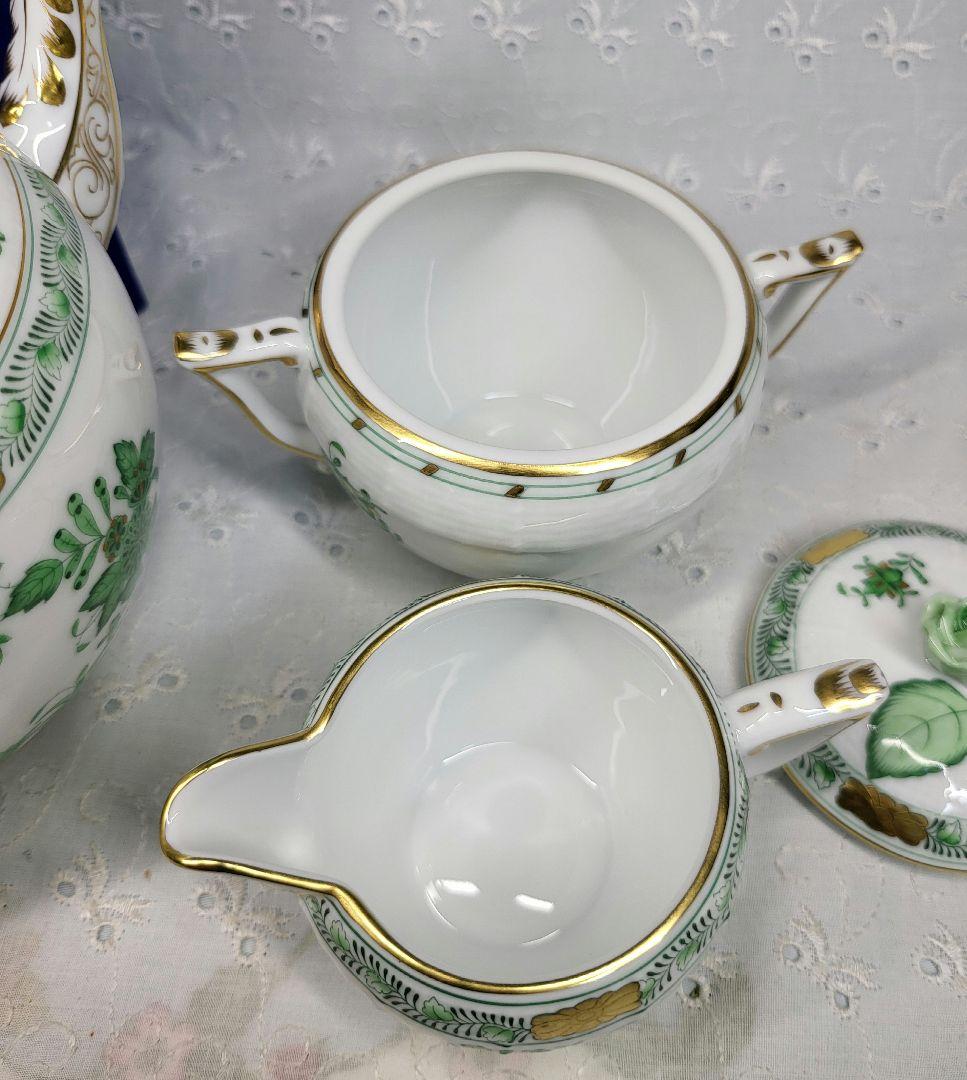 未使用近✨ヘレンド インドの華 ティーポット、シュガー、クリーマー