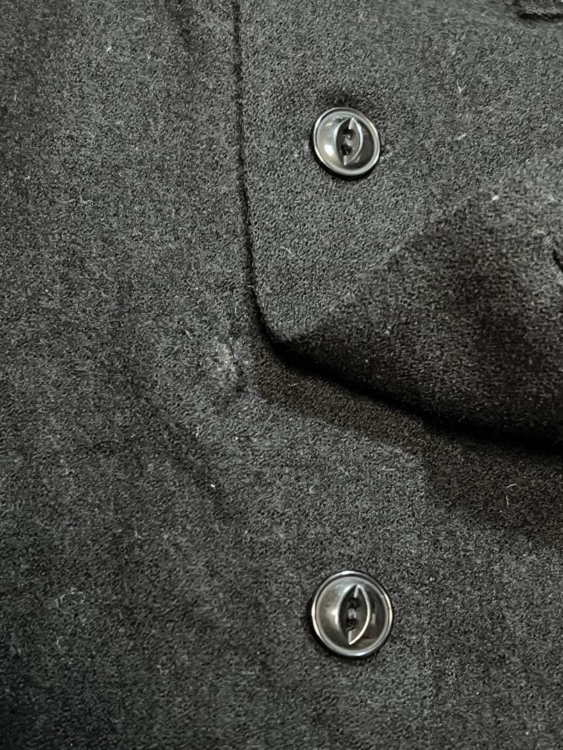 TENDERLOIN ブラック ウールシャツ 猫目ボタン
