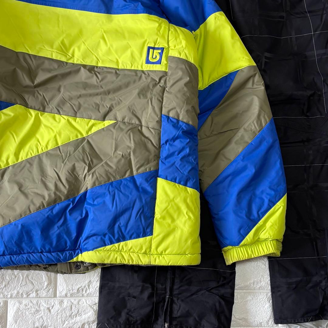 BURTON バートン スノーボードウェア メンズ 上下セット ネオンカラーM