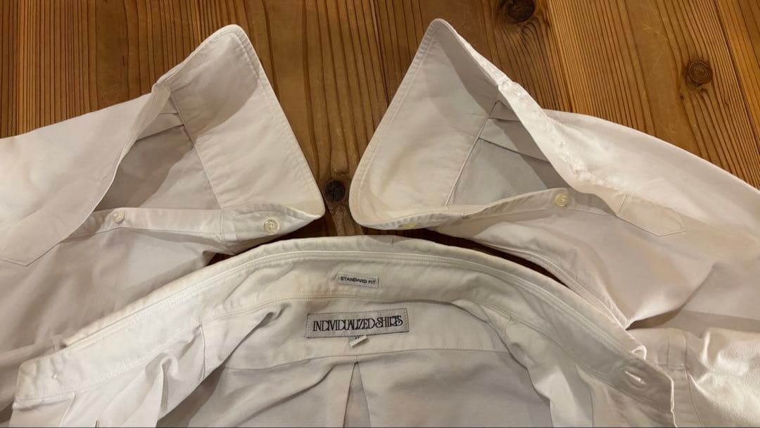 インディビジュアライズド ボタンダウン白シャツ 16-33 　Lサイズ