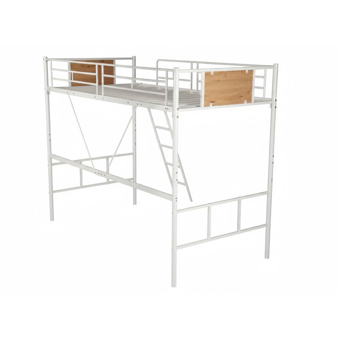 新作ロフトベッド　シングルサイズ　スチール製　北欧風　おしゃれ　WHITE