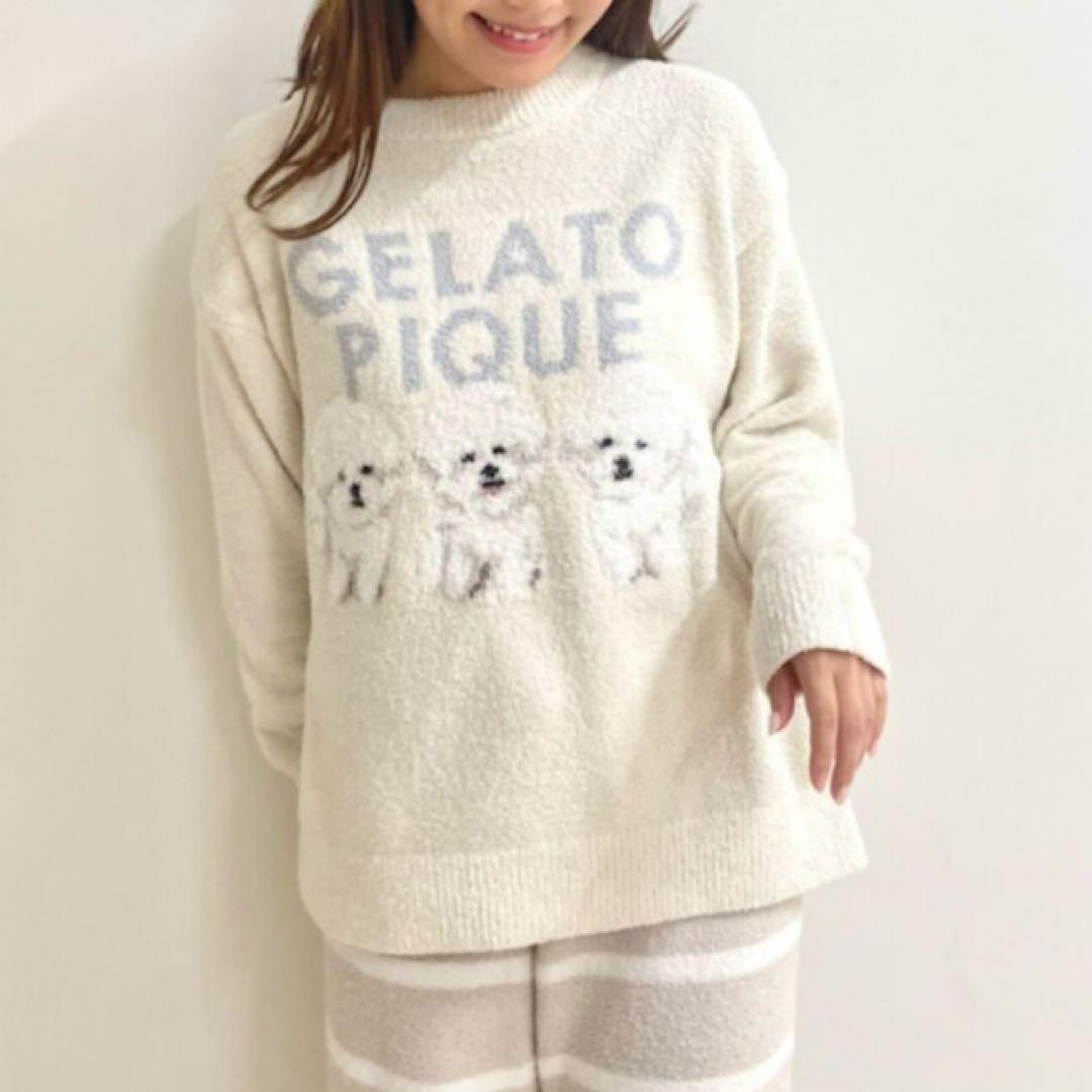 新品タグ付☆gelatopiqueモチーフジャガードプルオーバービションフリーゼ