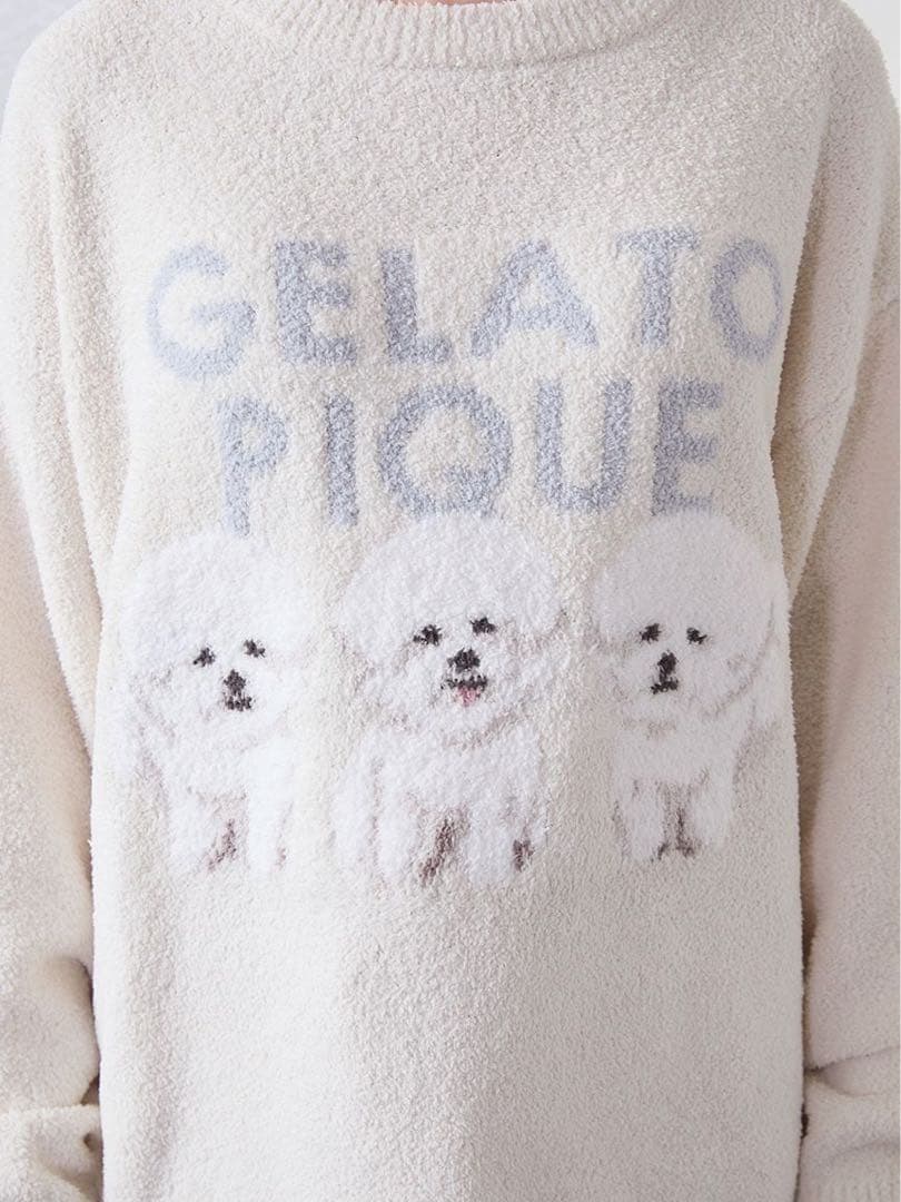 新品タグ付☆gelatopiqueモチーフジャガードプルオーバービションフリーゼ