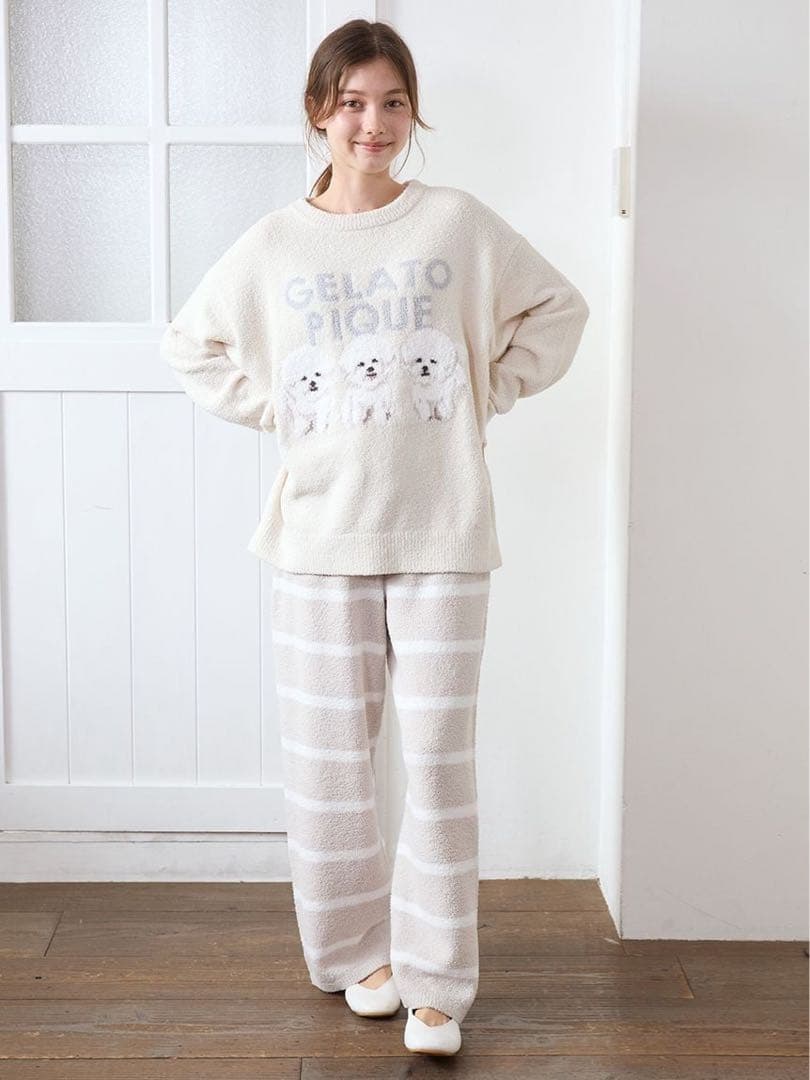 新品タグ付☆gelatopiqueモチーフジャガードプルオーバービションフリーゼ