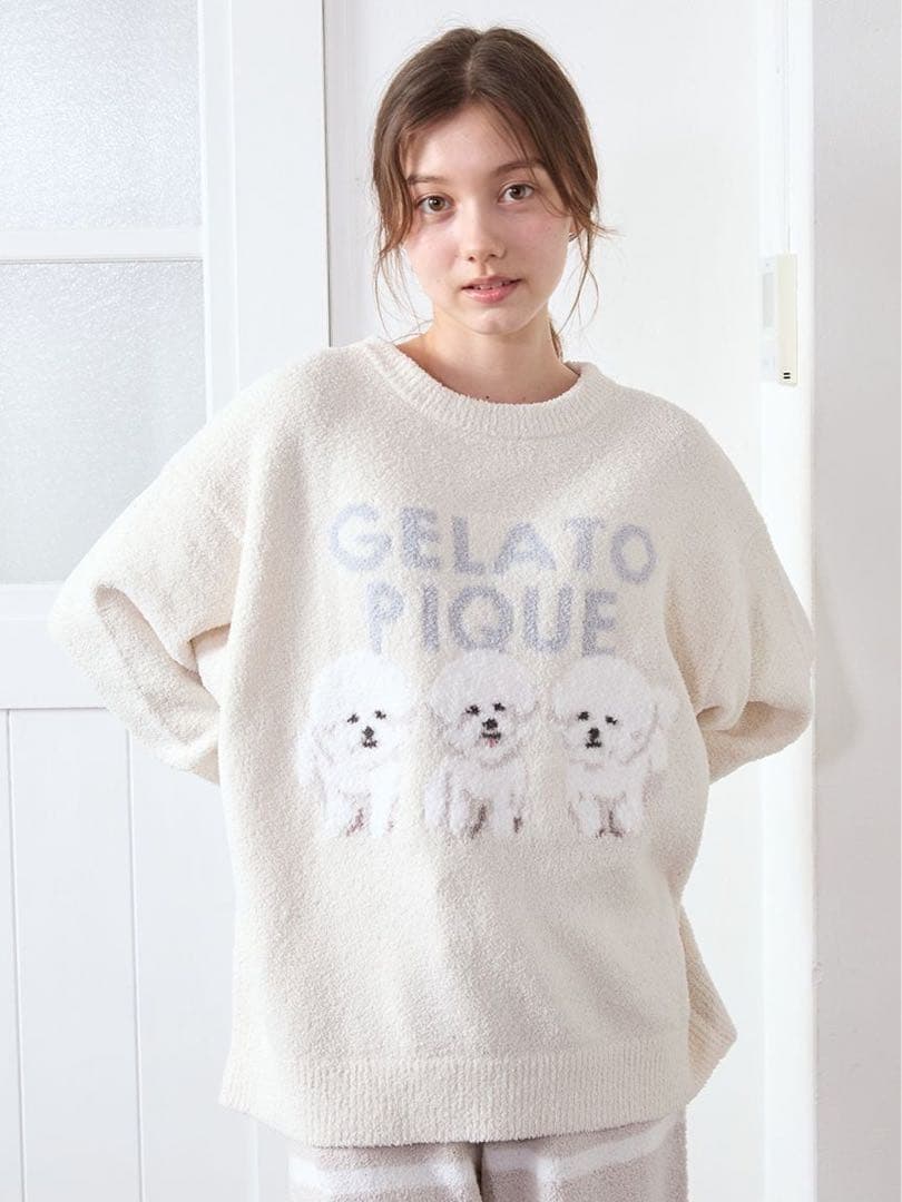 新品タグ付☆gelatopiqueモチーフジャガードプルオーバービションフリーゼ