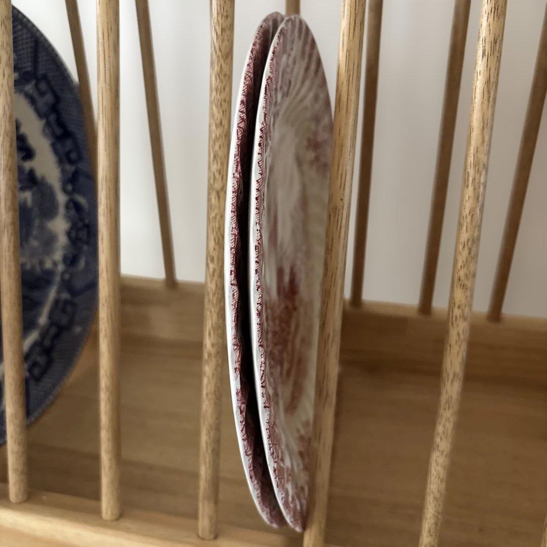 限定お値下げ　アンティーク風　ハンドメイド　パイン材のディッシュラック