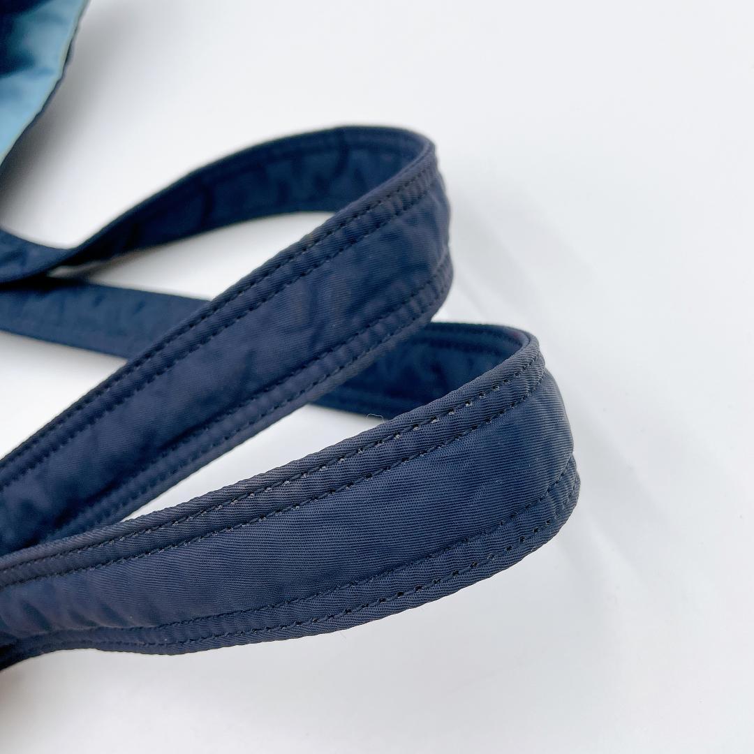 良品 PORTER クリーム ネイビー×ブルー トートバッグ f341