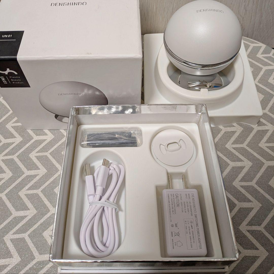 DENSHINDO プラズマエアシャワー 美顔器Un アン UN01-W