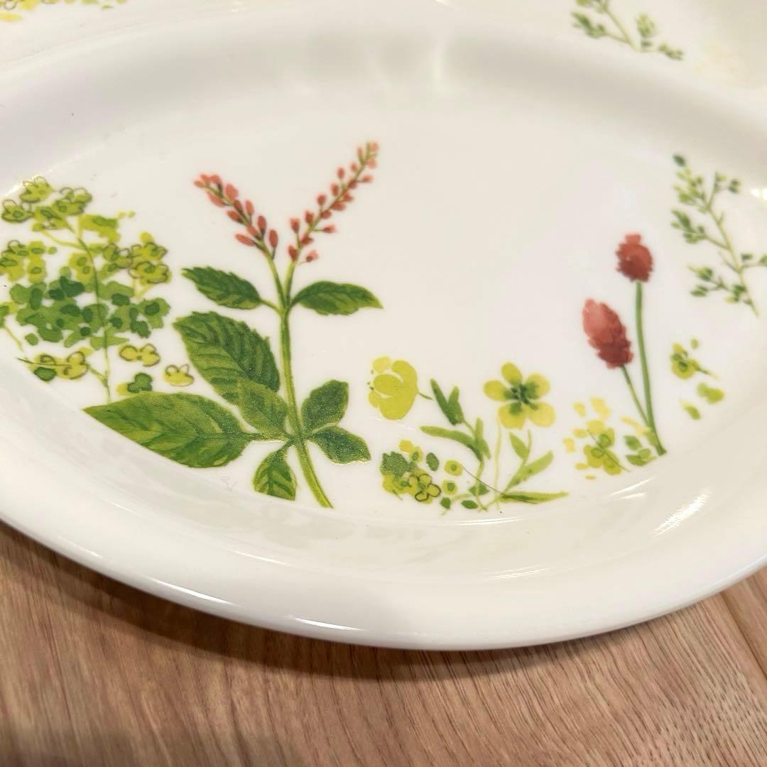 コレール　花柄陶器食器セット 6枚（長方形・丸型）　コレール　KORAIL