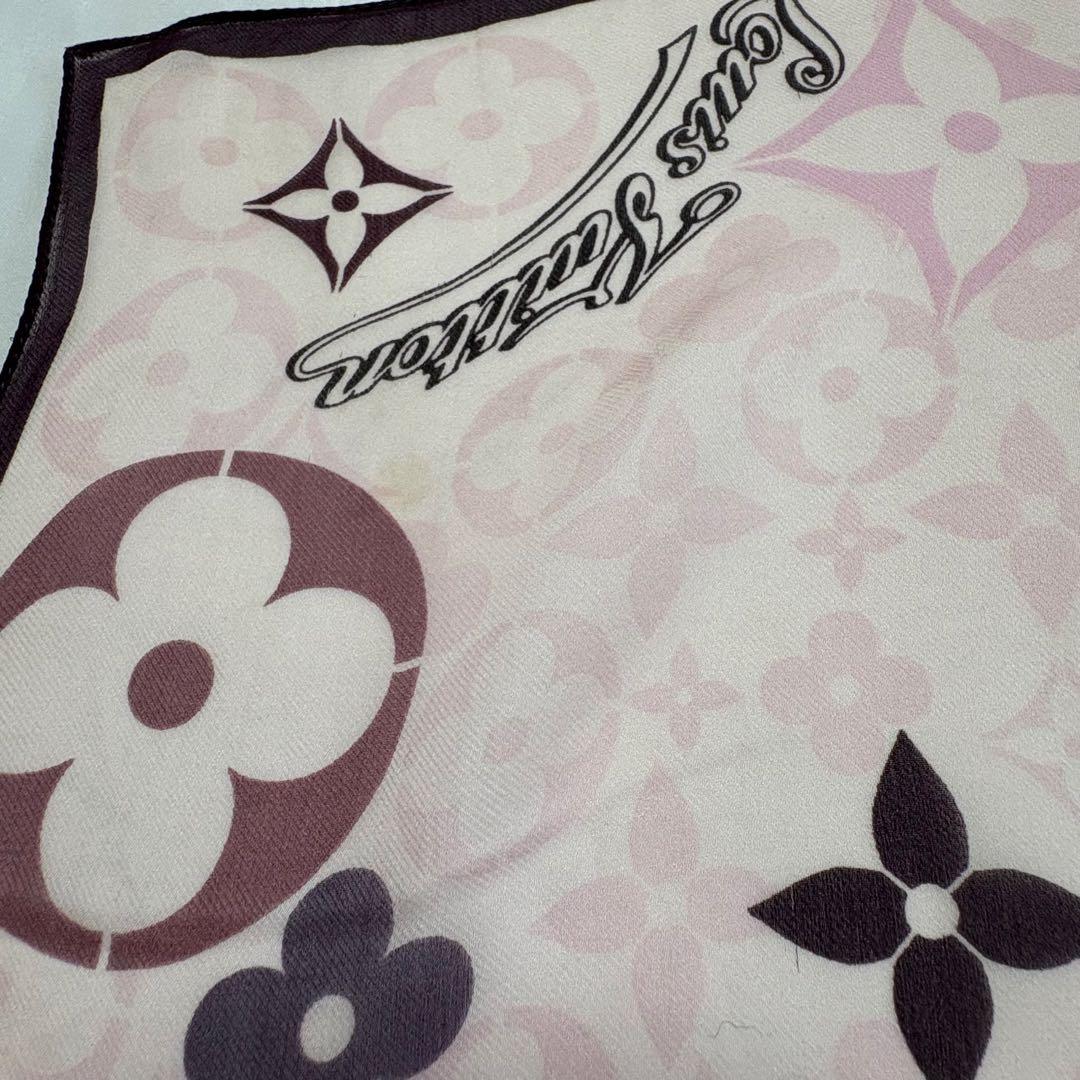 ルイヴィトン　シルク　スカーフ　ピンク