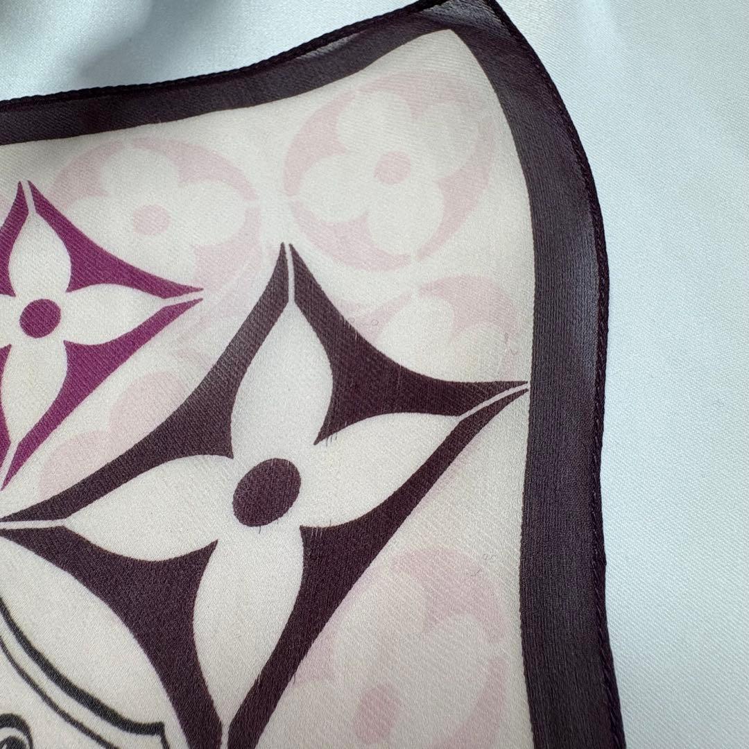 ルイヴィトン　シルク　スカーフ　ピンク