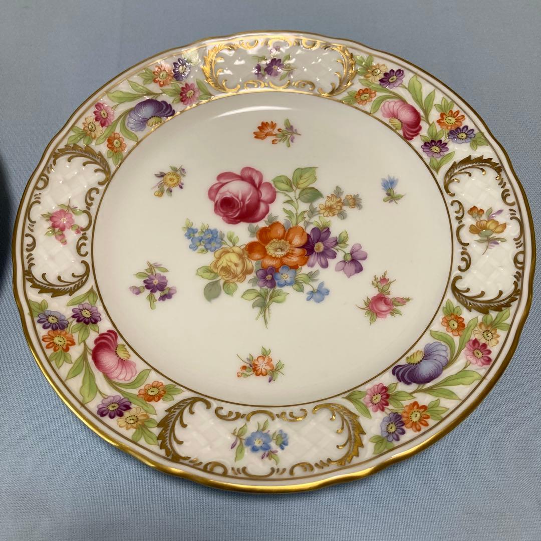 ドレスデンフラワー シューマンババリア プレート 2枚セット　19.6㎝