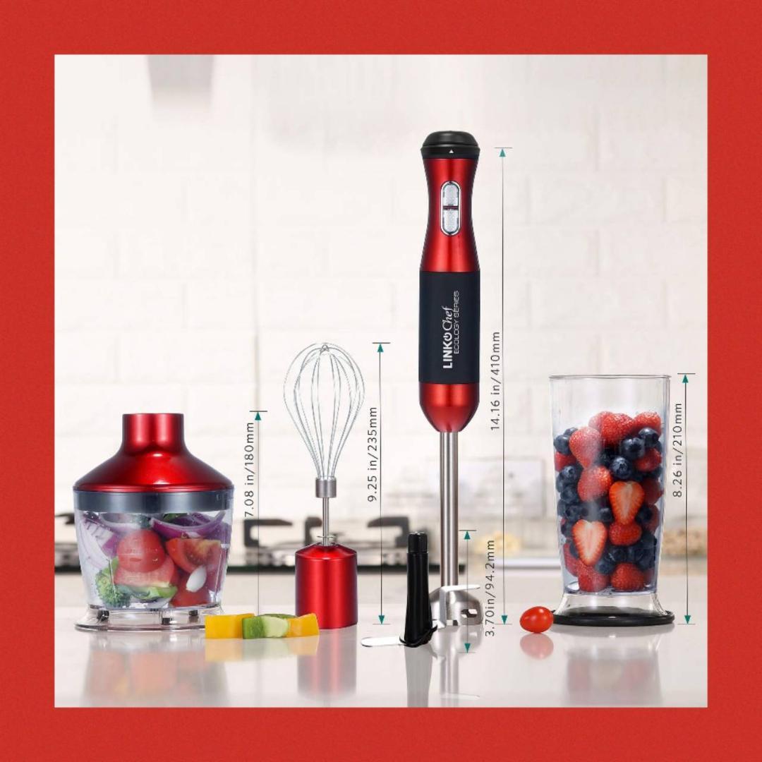 1台で5役の赤いハンドブレンダー