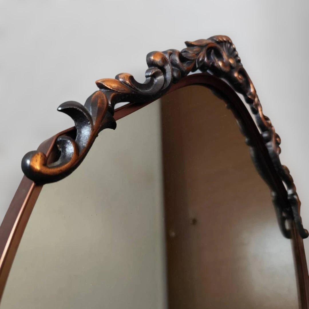 オーバルミラー ヴィンテージ アンティーク ウォールミラー バロック ロココ調