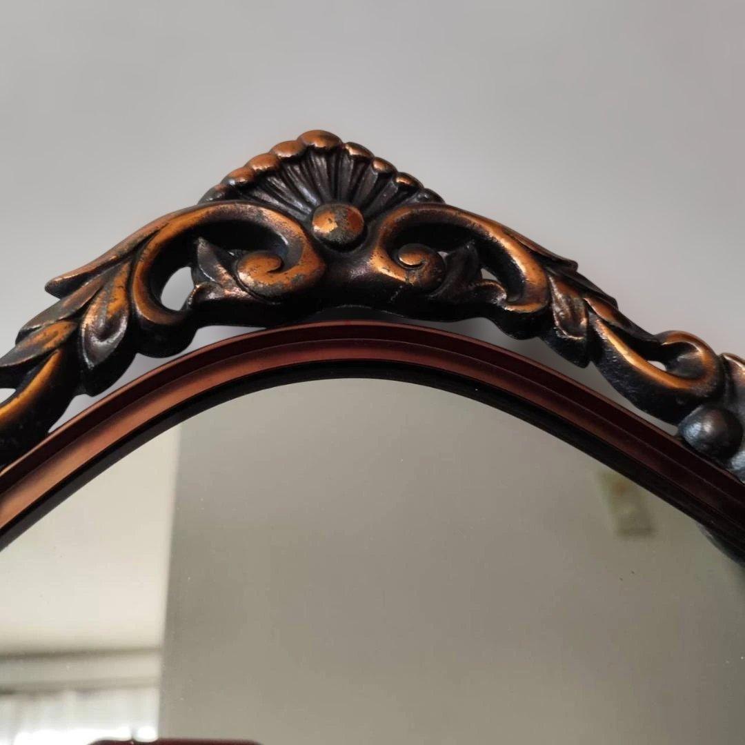 オーバルミラー ヴィンテージ アンティーク ウォールミラー バロック ロココ調