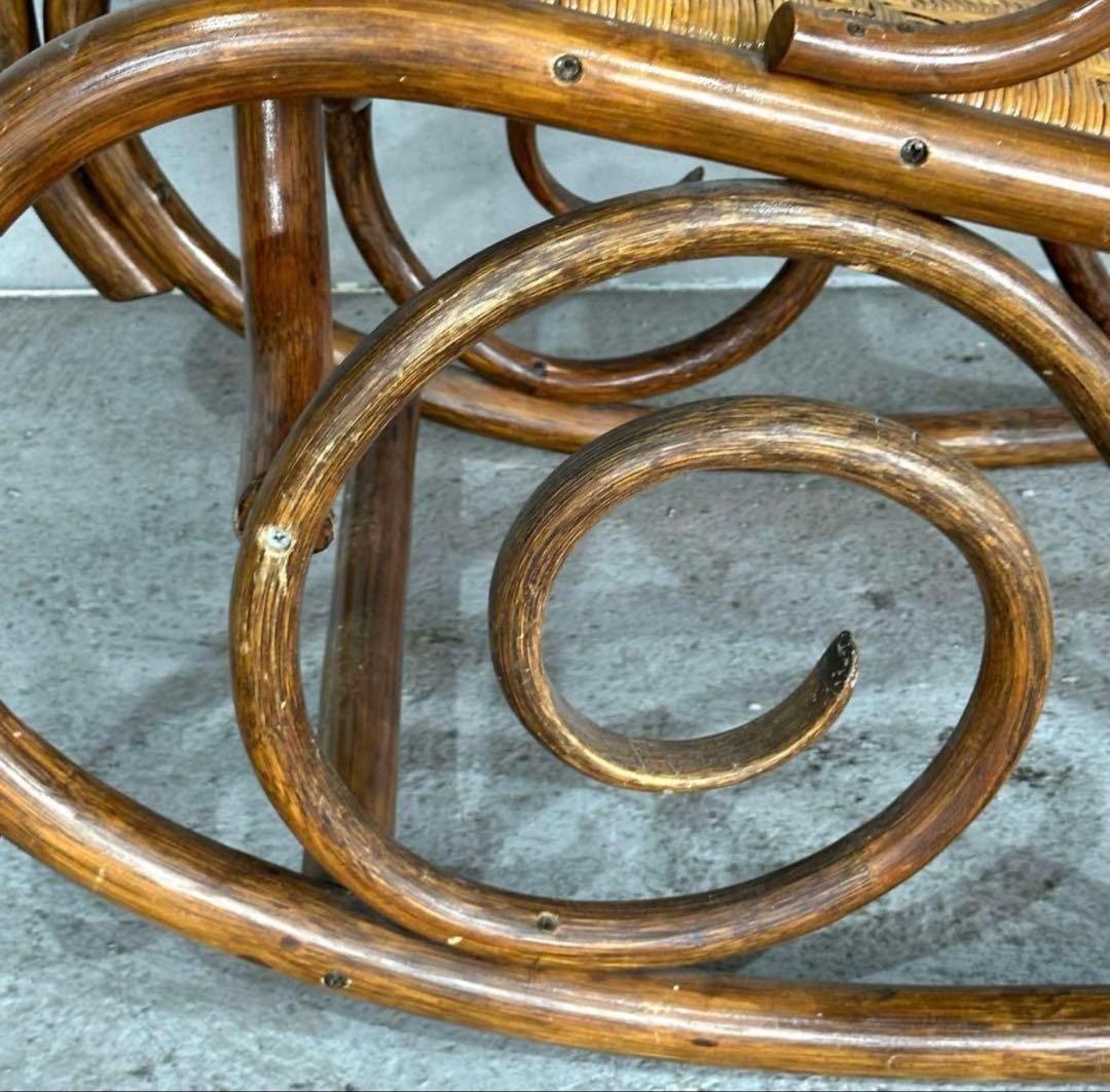 ꧁チワワ꧂ラタン ロッキングチェア　ヴィンテージ　送料込　アンティーク