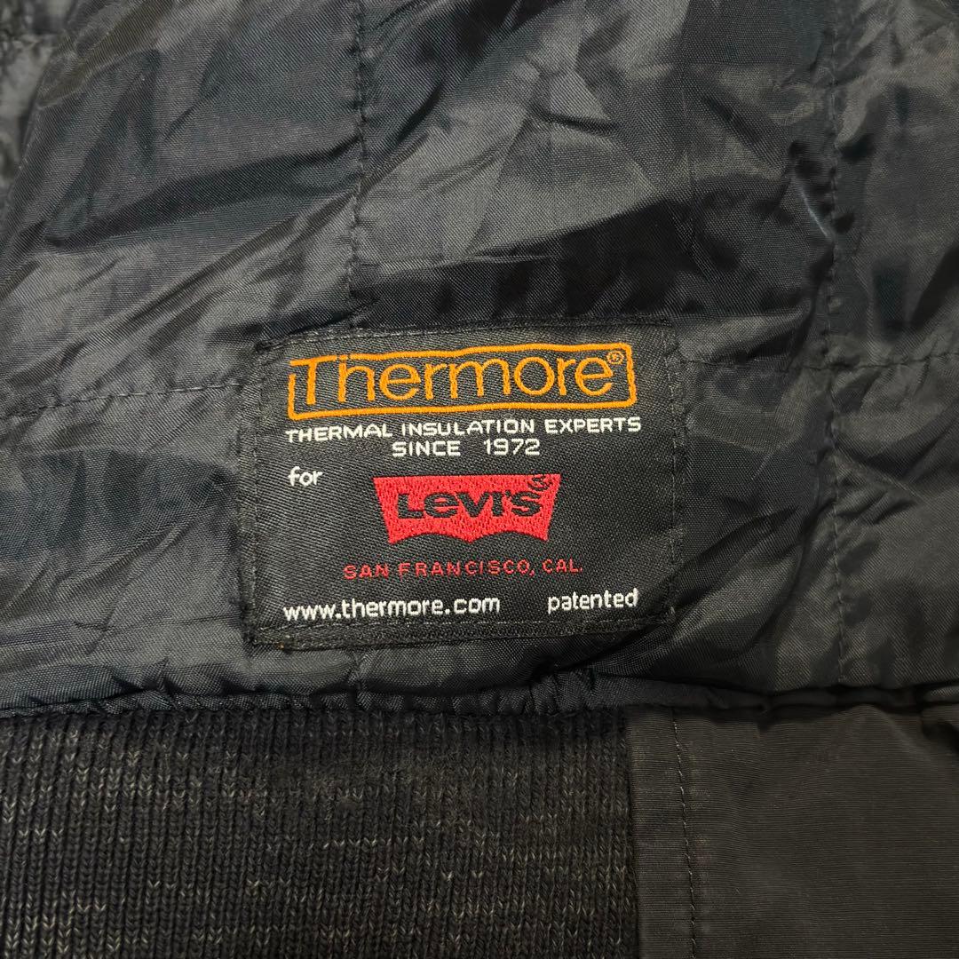 リーバイス MA-1 ボンバージャケット M 黒 サーモア中綿 タロンジップ