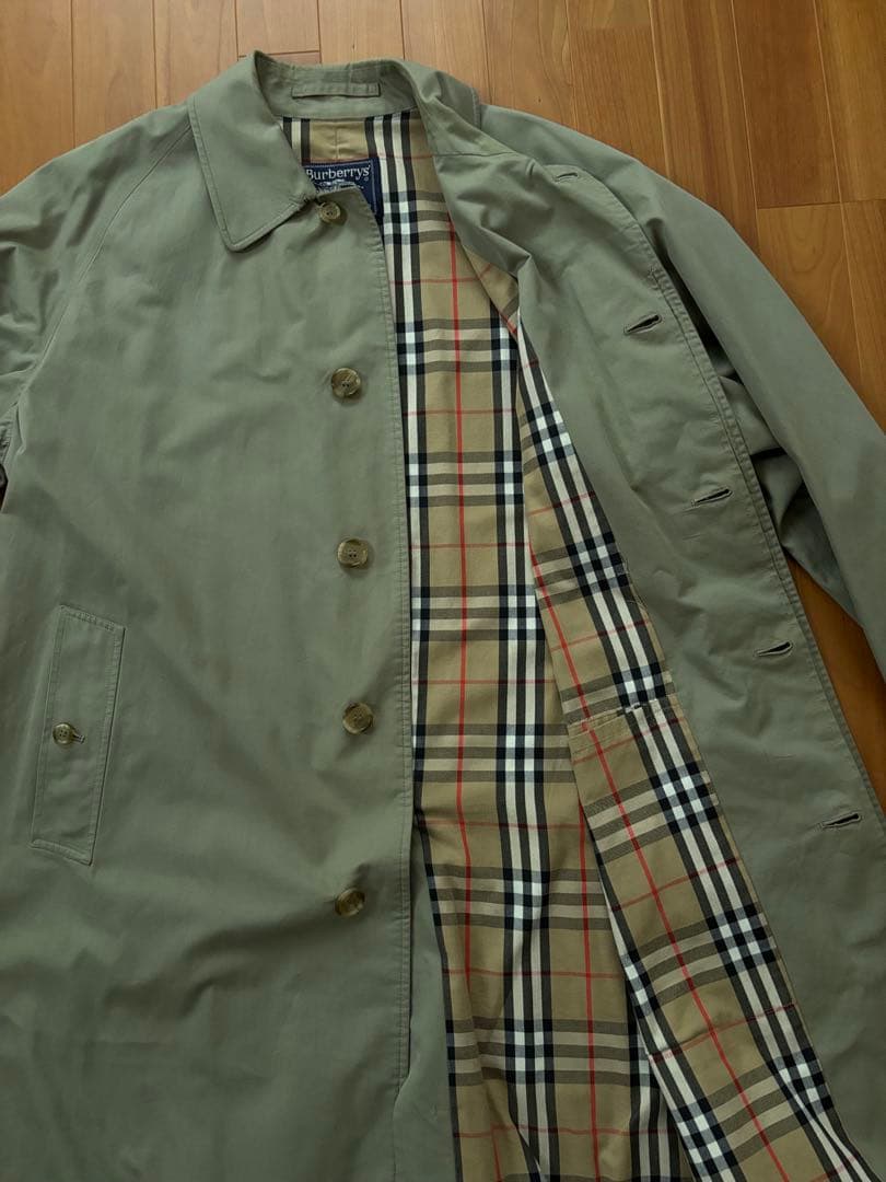 値引不可Old Burberrys 80年代Balmacaan Coat　一枚袖