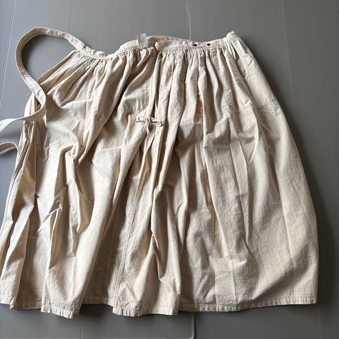 【美品】outil ウティー コットン100％ ギャザーラップスカート　日本製