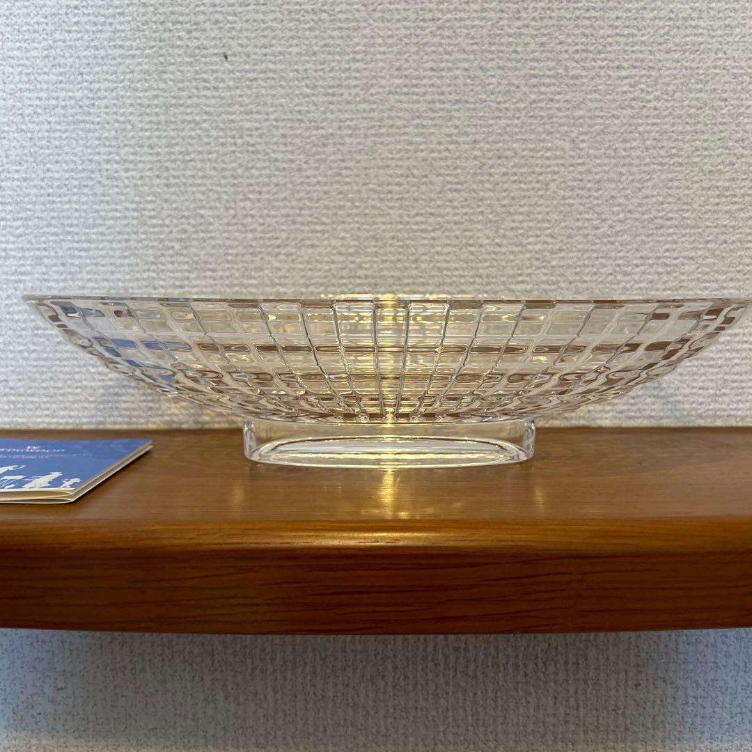 クリスタルガラスオーバルコンポート　フルーツスタンド