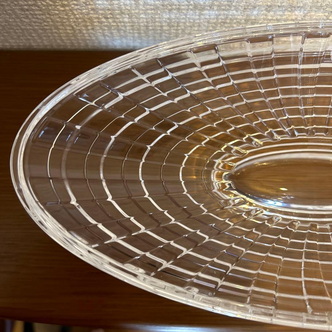 クリスタルガラスオーバルコンポート　フルーツスタンド
