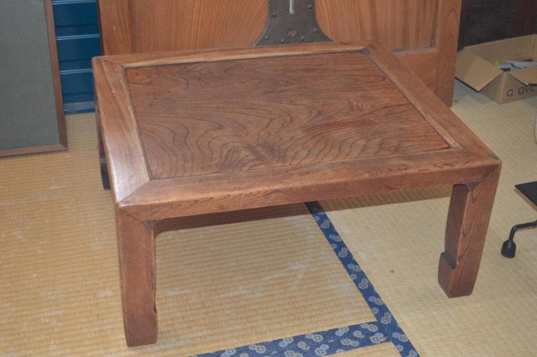 骨董古民具　時代小型机　無垢材