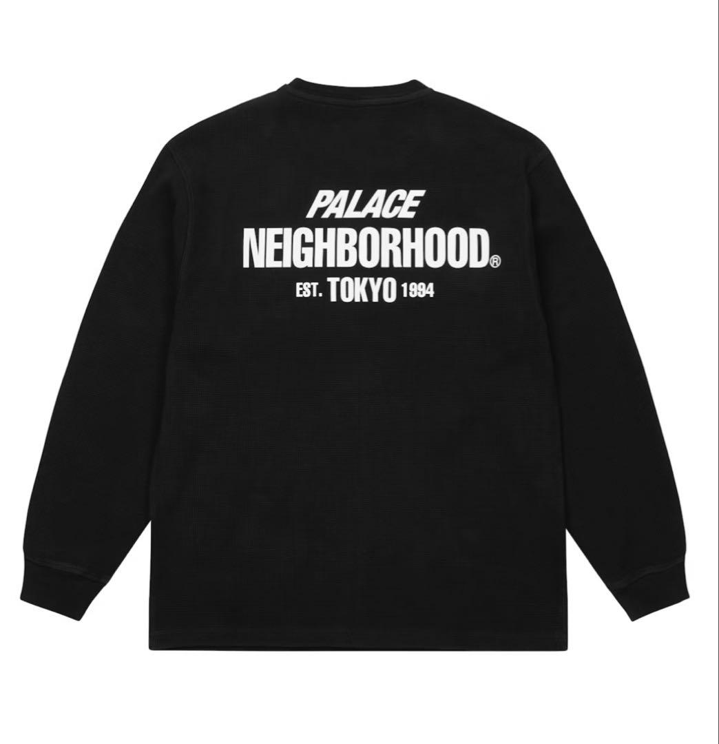 トップス PALACE NEIGHBORHOOD WAFFLE JERSEY BLACK