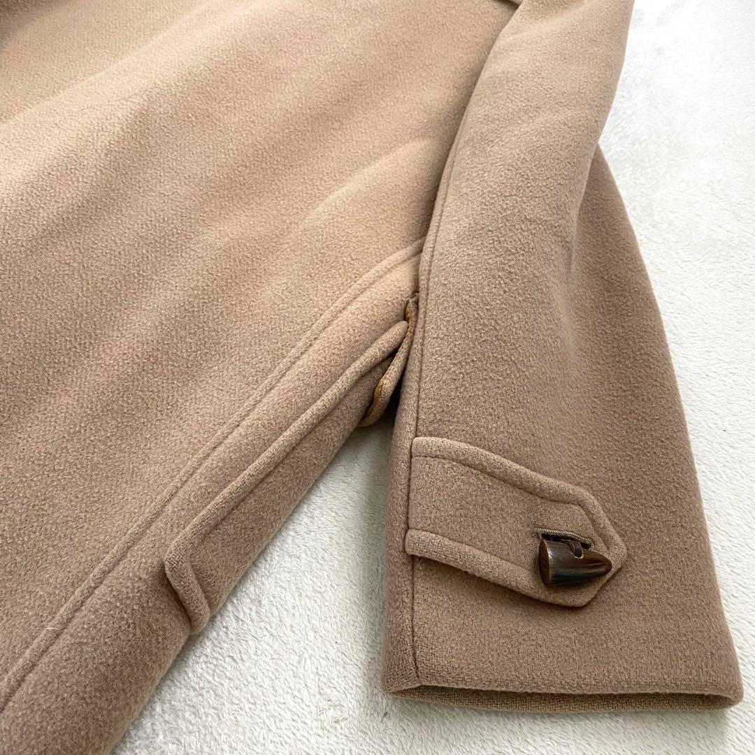 【美品】バーバリー 英国製 ダッフルコート フード ノバチェック ベージュ