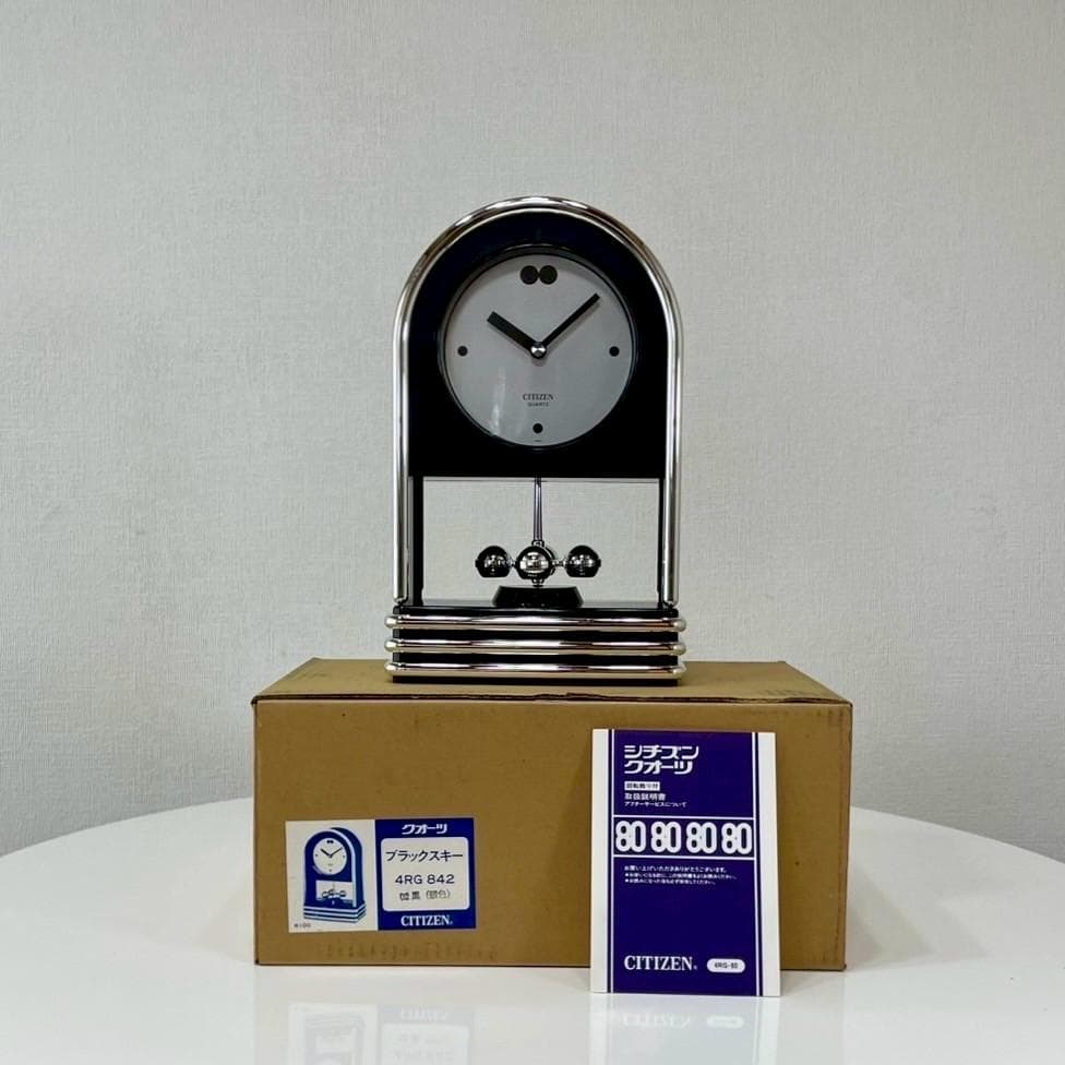 未使用 80's シチズン 置き時計 テーブルクロック モダン ヴィンテージ