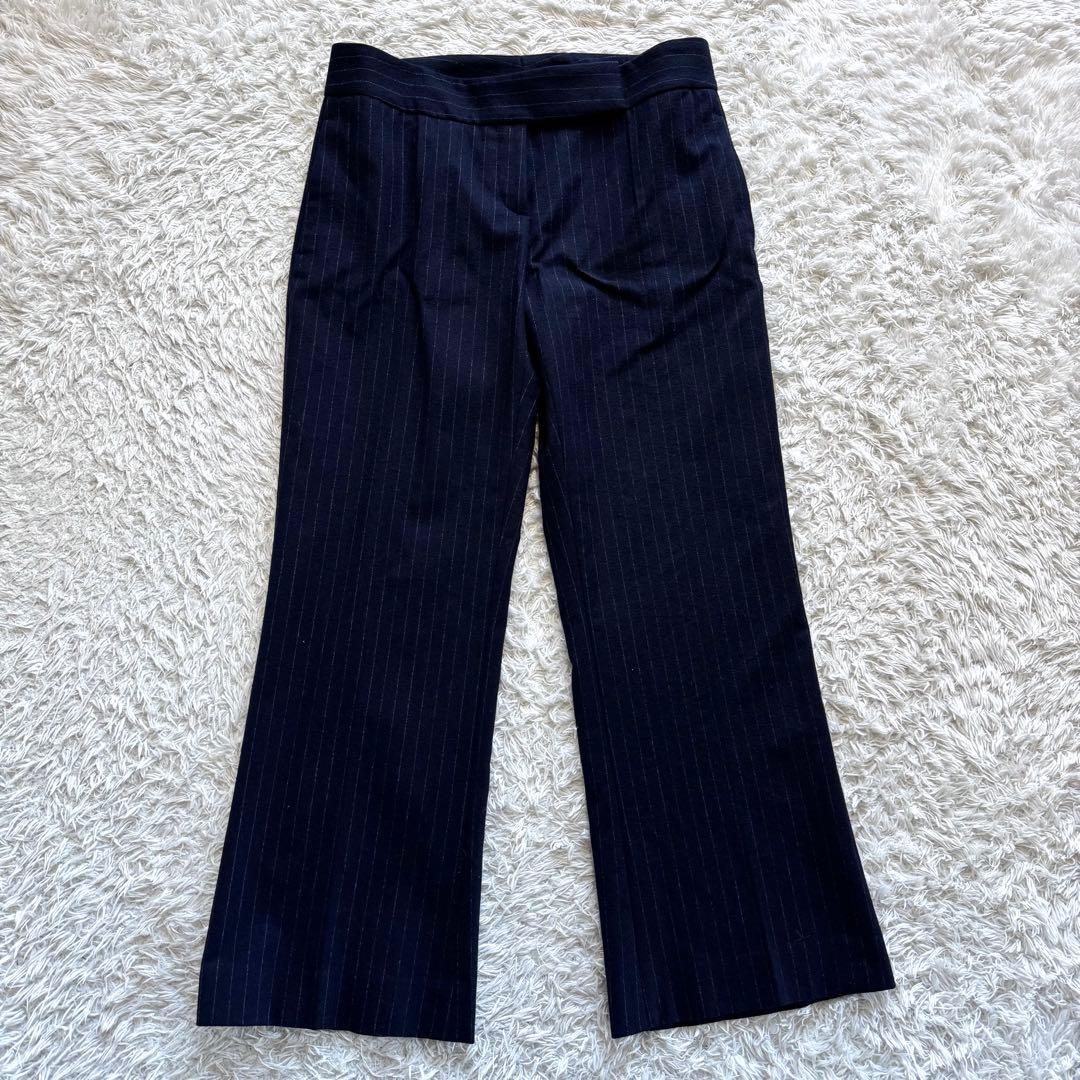 極美品　ヒューゴボス　ビジネス　パンツ　スーツ　セットアップ　カシミヤ　ネイビー