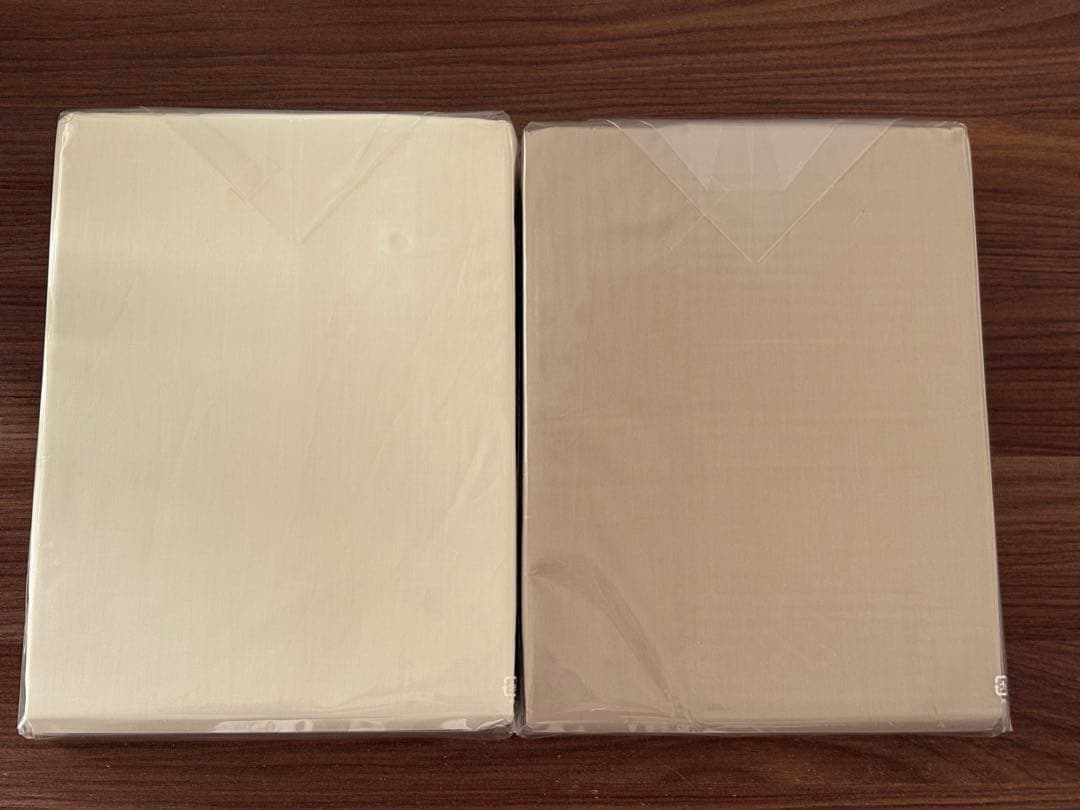 日本ベッド　ボックスシーツ クイーン2枚組　エクリュホワイト・グレージュ