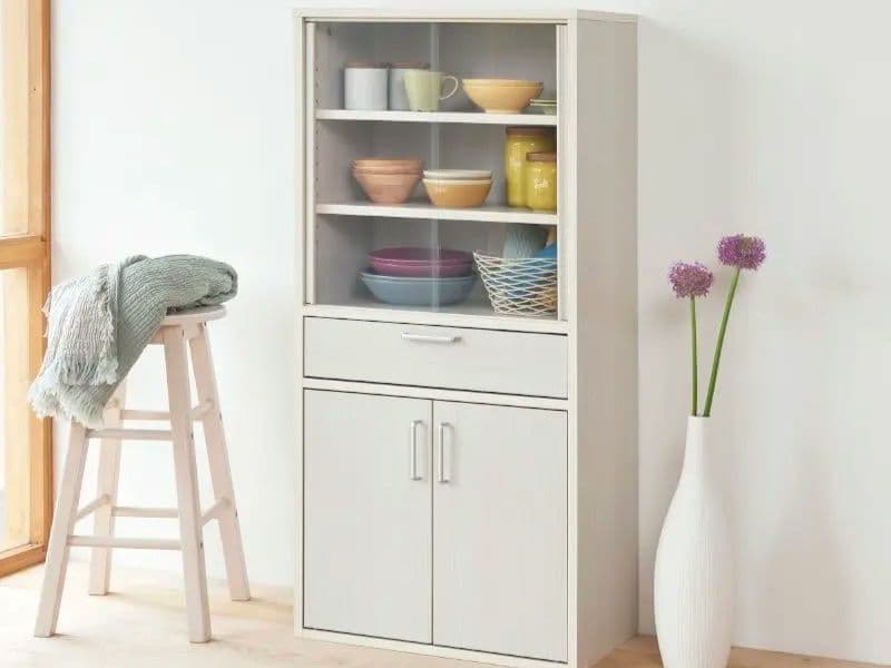 【美品】食器棚　カップボード　北欧　ナチュラル