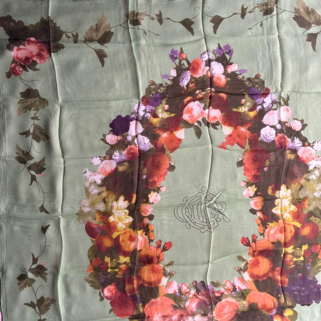 Christian Dior 大判　花柄　シルクスカーフ/ストール　美品　レア