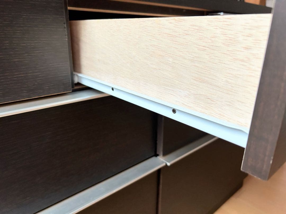 サイドボード チェスト キャビネット 引出し収納 ダークブラウン 島忠