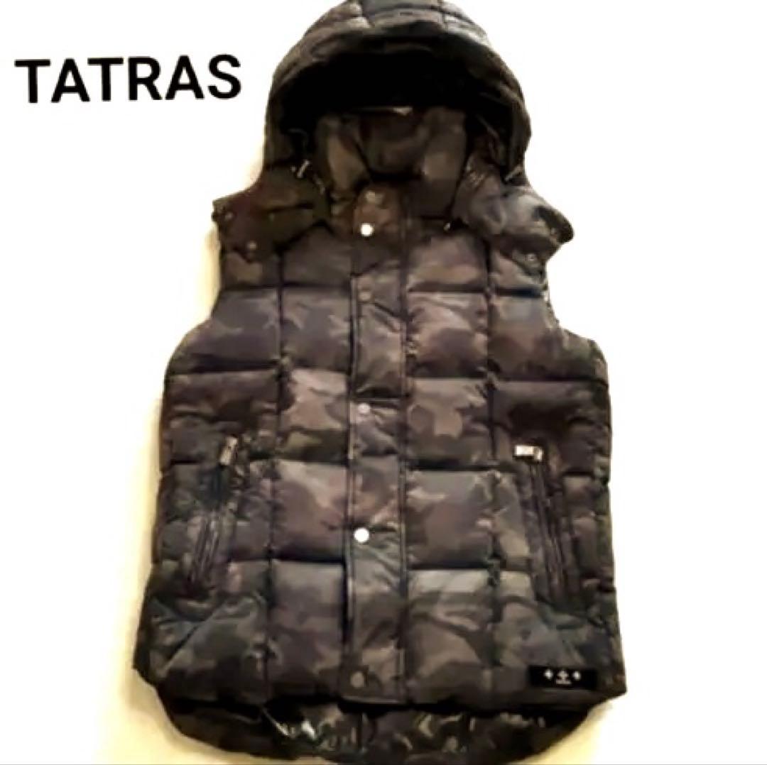 極美品 正規品 お勧め！タトラスダウンベストレデイースM 迷彩柄 ふわふわ 軽量