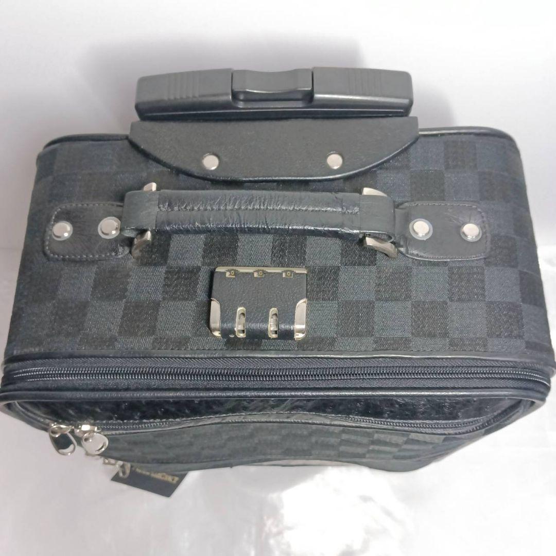 オーストリッチ キャリーバッグ キャリーケース トラベルバッグ 本革 ブラック