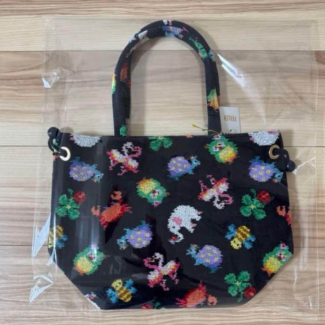 【新品未使用】フェイラー×神崎恵さんコラボ 巾着バッグ⭐︎ネイビー