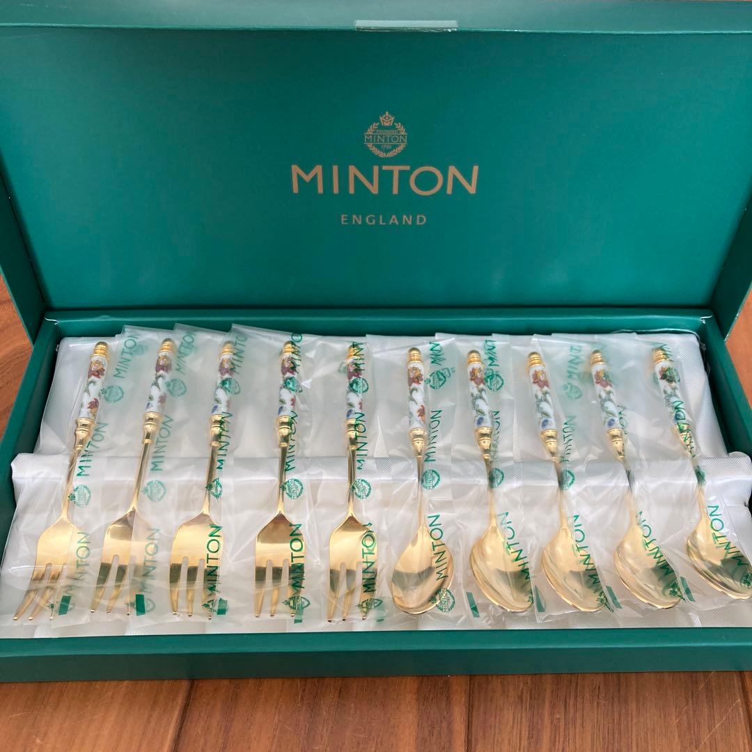 MINTON ミントン ハドンホール スプーン&フォーク ゴールド仕様