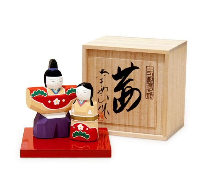 【美品】南雲作 伊予一刀彫 茜 雛人形