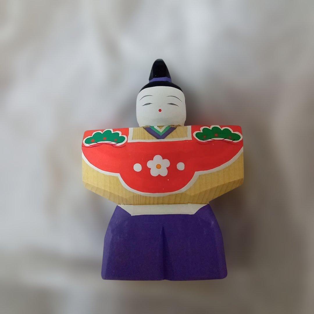 【美品】南雲作 伊予一刀彫 茜 雛人形