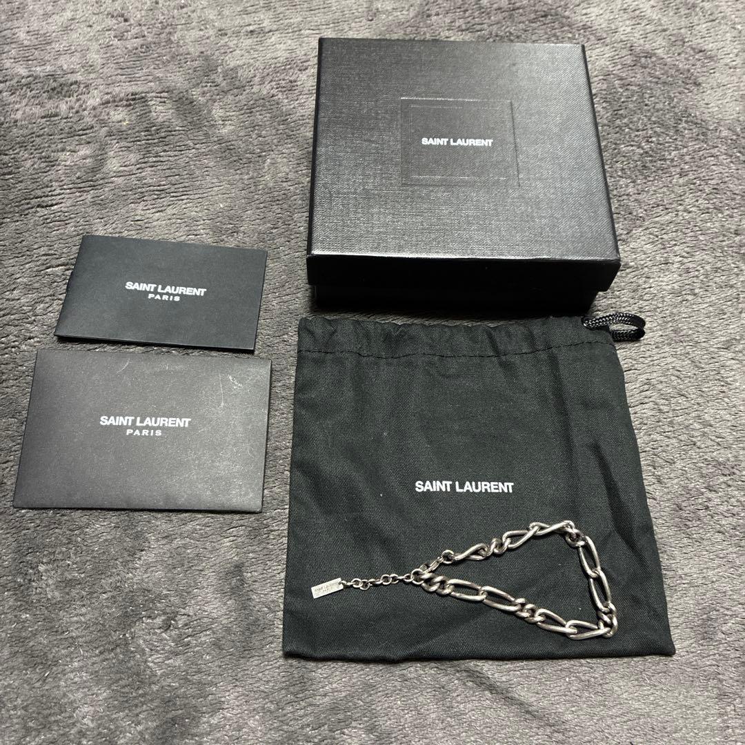 サンローラン　ブレスレット　チェーン　シルバー　銀色　0709