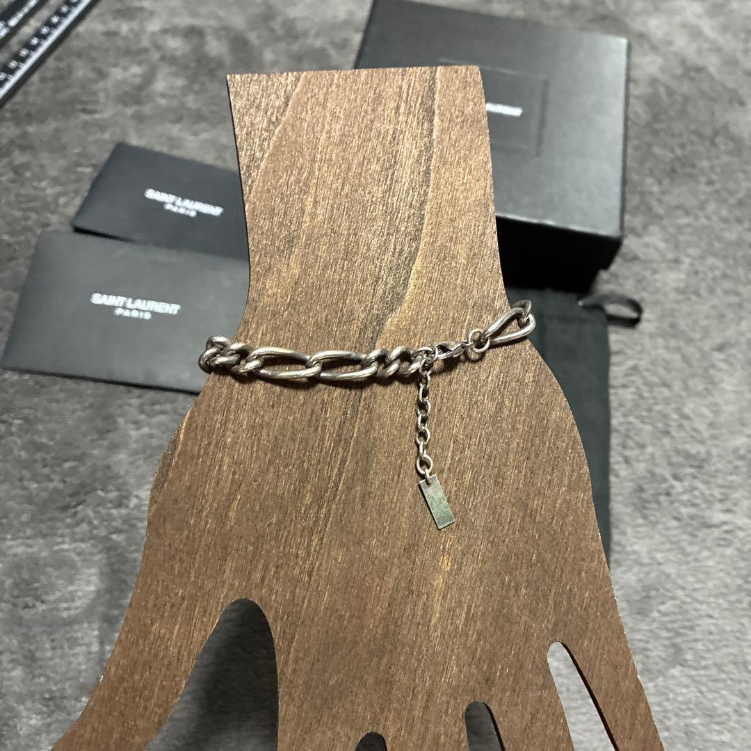 サンローラン　ブレスレット　チェーン　シルバー　銀色　0709