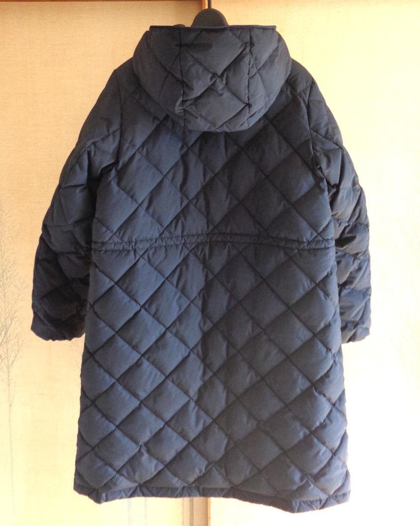 美品 VERYベストダウン大賞 TAION×UNFILO Aラインコート L紺